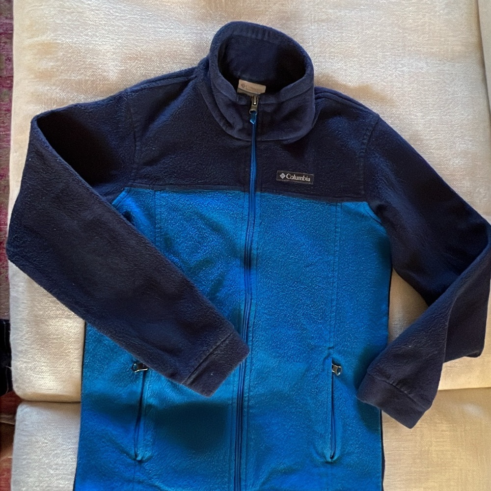 Columbia Kids' Navy and Blue fleece Jacket size M